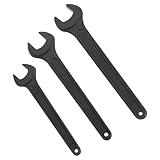 TOBBOMEY 3 Stück Teiliges Einmaulschlüssel aus Stahl Einzelne Offene Köpfe Robustes Handwerkzeug mit Aufhängeloch für Einfache Lagerung Verschleißfest und Langlebig