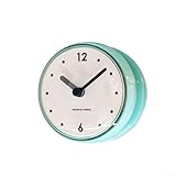 Wasserdichte Badezimmer-Duschuhr, kleine Badezimmer-Uhr, wasserdichte Wanduhr mit Saugnapf-Befestigung für Küchen und Badezimmer (grün)
