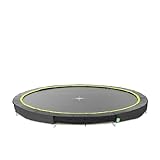 EXIT TOYS Silhouette Sports Bodentrampolin - ø366cm - Rundes Inground Gartentrampolin Outdoor - für Personen ab 14 Jahren - Mit Fußschutzsystem - Sicherer Einstieg - Gute Sprungkraft - Schwarz…