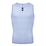 YKYWBIKE Herren-Radunterhemd, ärmellos, schnelltrocknend, Netzstoff, Fahrradunterhemd, Hell, blau, Medium