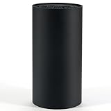 Cheerhom Messerblock Ohne Messer Schwarz, Universal Messerblocks mit Flexiblen Lamellen, Messerblock Leer mit Borsten, Unbestückte Messerblöcke für 5-8 Messer Aller Art, 22 x 11 x 11 cm