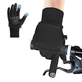 DOINEUFL Fahrradhandschuhe Herren Damen Winterhandschuhe Fahrradhandschuhe Winddichte Touchscreen Handschuhe rutschfest Fahrradhandschuhe Damen (M)