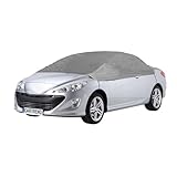 cartrend Auto Halbgarage Reflex M, schnelle Montage durch elastische Bänder, Winter- und sommerfest, Wasserabweisende Oberfläche, UV-beständiges Polyester, waschbare Abdeckplane, Größe M