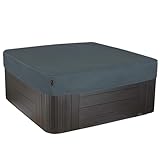 Whirlpool Outdoor Abdeckung, Rechteckige Pool Cover, Winterabdeckplane Poolabdeckung, Grau, 220x220x25H cm