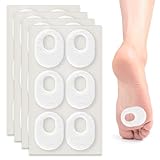 24-Stück Hühneraugen Druckschutzringe,Fußpflege Hühneraugen Pflaster,Hühneraugen- & Hornhautpuffer,Druckstellen Pflaster Füße,Hühneraugen Alterswarzen Hühneraugenringe für Blasen Hornhaut Fuß Hautton