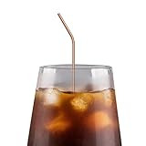 Kioriur Wiederverwendbare Trinkhalme für Becher mit 20 Unzen, Edelstahl-Trinkhalm für Eisgetränke, Smoothies, Milchshakes | lange Strohhalme aus Metall für