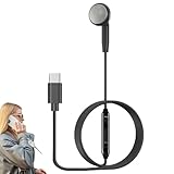 Kabelgebundene einseitige Kopfhörer, Mono-Smartphone-Headset mit Mikrofon für Geschäft, Einzelohr-Kopfhörer, Drahtsteuerung für Familie, Kollegen und Studenten