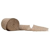 Windhager Jute-Wickelstreifen ÖKO, Jutegewebe, Juteband, Deko-Band, Bastelband aus Jute, Natur, 10 cm x 25 m, 06439