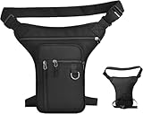 lisetar Oberschenkeltasche Hüfttasche für Herren und Damen, wasserdichte Sport Beintasche mit Reißverschluss, Outdoor Oberschenkeltasche für Motorrad Fahrrad Laufen Wandern Angeln (Schwarz)