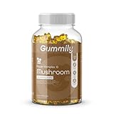 Vegane 10-Pilz-Gummies mit Ashwagandha - 2500 mg - mit 7 Vitalpilz Komplex, Lion’s Mane, Reishi, Cordyceps, Chaga, Shiitake, Maitake - Mushroom Gummies - 60 Stück - Non GMO - Gummily
