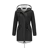 YYNUDA Wintermantel Damen Warm Gefüttert Winter Parka Mittellang Winterjacke Winterparka mit Fellkapuze Dicke Coat Große Größen #337 Schwarz M