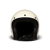 DMD Retro Solid Cream Open Face Helm Jethelm Motorradhelm ECE2206, M