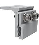 PV Dachfalzklemme, Solarbefestigungen, Solarmodul-Montageclip, 45x52mm, mit Edelstahl Schlossschraube und Sperrzahnmutter, für Stehfalzdach, Grau, 6 Stück