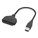 BENFEI SATA auf USB-Kabel, 2-in-1 USB C/USB 3.0 auf SATA III Festplatten-Adapter, kompatibel für 2,5 Zoll HDD und SSD