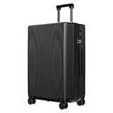 WOSHIXIAOKEAI Reisekoffer Gepäck 20-Zoll-Trolley-Koffer 24-Zoll-Anti-Fall-Business-Koffer Modische Und Einfache Universalräder Koffer(Black,28in)