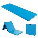 COSTWAY 180 x 60 x 5 cm Weichbodenmatte klappbar, Gymnastikmatte tragbar, Yogamatte wasserabweisend, Turnmatte rutschfest, Klappmatte, Fitnessmatte
