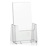 taymar C110 5 Stück Flyerständer, Prospekthalter, Prospektständer, DIN Lang (DL) transparent