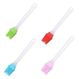 4 Stück Silikon Backpinsel, Küche Pastry Brush, Backen Silikonpinsel, Lebensmittel Grillbürste Pinsel, Klein Basting Gebäckbürste, BBQ Silicone Pinsel für Grillen Gebäck Rühren Kochen