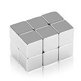 12 Stück Mini Neodym Magnete Extra Stark 10x10x10mm, Premium Magnet Würfel für Glasmagnettafel, Kühlschränke, Fridge Magnettafeln, Whiteboard, Pinnwand