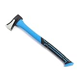 Wiltec Spaltbeil 1000 g mit 600 mm Stiel aus Fiberglas, Klinge aus Carbonstahl, Holzaxt für Brennholz, Spaltaxt Beil