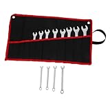 CANIGHT 12-teiliges Ratschenschlüssel-set: 8–19 Mm Ring- Und Maulschlüssel-set Mit Stoff-aufbewahrungstasche Für Auto-, Motorrad- Und Heimreparaturen
