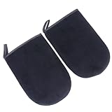 Healeved 2 Stk Sonnenloser Bräunungshandschuh Fäustlinge Bräunungshandschuh für den Rücken Peeling-Handschuh tanning handschuh tanning mitt handschuhe Selbstbräunungs- Black