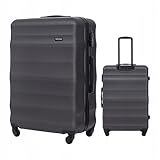 Großer XXL Koffer mit 4 Rollen Hartgepäck Reisegepäck WINGS Zahlenschloss