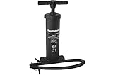 Brandsseller Luftpumpe 2 x 2 Liter Handpumpe Doppelhubpumpe manuelle Standluftpumpe Luftmatratze Schlauchboot Schwimmutensilien - Schwarz