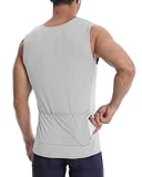 Lo.gas Rennrad Trikot Herren Ärmellos Radtrikot – Angenehm kühlend leicht Fahrradtrikot mit Taschen für Radsport und Training – Elfenbein Weiß, L