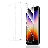 3 Stück Schutzfolie für iPhone 6/6S/7/8/SE3/SE2020/SE2022, Panzer Schutz Glas Folie Displayschutz, gehärtete Glasfolie, Panzerfolie Schutzglas, 9H Härte Displayschutzfolie, HD Klar, Anti- Kratzer
