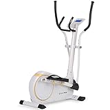 SportPlus Crosstrainer für zuhause, 24 Stufen bis 225 Watt & 24 Trainingsprogramme, 17 kg Schwungmasse, Handpulssensoren, bis 150 kg