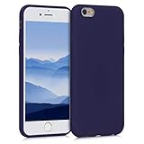 kwmobile Hülle kompatibel mit Apple iPhone 6 / 6S Hülle - weiches TPU Silikon Case - Cover geeignet für kabelloses Laden - Deep Ocean