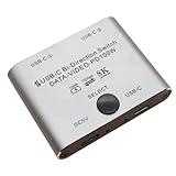 Correa Bidirektionaler USB-C-Switch-Splitter, 8K USB-C-Switcher KVM 8K 60 Hz 4K 144 Hz Video für Mehrere Quellen, Keine USB-C-Leitung