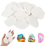 KUHAWL 15 Stücke Steine zum Bemalen, 5-8 cm gemalter Kieselsteine Glatte Kieselsteine zum Bemalen Strand Kiesel, Kies Dekosteine Naturstein DIY Aquarium Steine für Bunte Malerei Dekoration