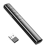 Neoreser Presentation Clicker, Pointer für Präsentationen via USB Empfänger, Rot Präsentationsfernbedienung für Windows 7/8/ 10/ Mac/Linux/Android/PowerPoint, für Lehrer, Büro, Berichte(Black)