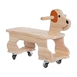 JISADER Kinder Schiebefahrzeug Aus Holz, für Kinder von 1–6 Jahren, mit Rädern, 50 Kg