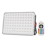 CCZRD 200W 100W 50W RGB Flutlicht LED Strahler Dimmbar Mit Fernbedienung Wasserdicht IP66 RGB LED Projektor Außenbeleuchtung(200W)