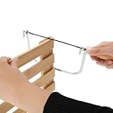 Laubsäge, Dekupiersäge mit Holzgriff und 5 Sägeblätter, 360 Grad drehbar, Verstellbare Laubsägen, Metallsäge Bogensäge für Metall und Holz (S)