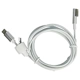 vhbw Adapterkabel USB Typ C auf MagSafe 1 kompatibel mit Apple MacBook 13.3' 2.0GHz MA701LL/A (Ende '06) Notebook, Laptop - 170 cm, 65 W, PVC