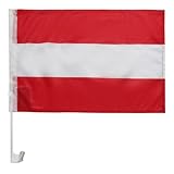 AZ FLAG - Autofahne Österreich - 45x30 cm - Österreichische Autoflagge 30 x 45 Cm - Auto Flaggen