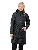 Jack Wolfskin Damen Selenium Coat Winddichter Daunenmantel, Schwarz, L EU