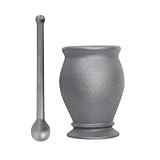 BOGAZY Stößel Set Gusseisen Stampfer Haushaltsmühle Küche Pfeffer Stampfer Knoblauch Stößel Set Mörser Mit Stößel