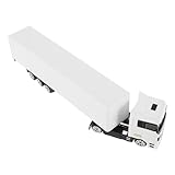 Supvox Metallspielzeug LKW Set mit Müllwagen Bagger Abnehmbarer Anhänger Europäisches Modell für Sammler Robust und Realistisch