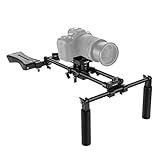 NEEWER Universal-Kamera-Schulterhalter,Kamera-Schulterhalter aus Aluminiumlegierung,Videofilmsystem mit beweglich Schulterpolster,15mm-Stange,1/4'3/8'QR-Platte für spiegellos DSLRKamera-Camcorder-ST34