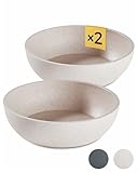 PiuPet® Futternapf und Wassernapf für Hunde - 2 x 1,6L - Beige - Spülmaschinenfest - 21,5cm Durchmesser - Für Große Hunde