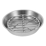 Uonlytech Edelstahl Grillplatte mit Abtropfgitter Langlebiges Backblech und Praktisches Grillrost Vielseitig für Ölablauf Grillen und Backen Robustes für Küche und Bbq
