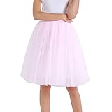 wjiNFDFG Petticoat Stufendecke Partykleid Unterrock Faltenrock Damen Rockabilly Rock Vintage 1950er Jahre Retro Blumen Druck Faltenrock Elastische Hohe Taille Swing Glockenrock