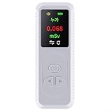 Nuklearstrahlungsdetektor für GEIGER Zähler, persönliches Dosimeter, Röntgenstrahlung, Beta-, Gammastrahlungstester, TFT-Display, 8 Sprachen, wiederaufladbarer Akku, Typ-C-Aufladung (weiß)