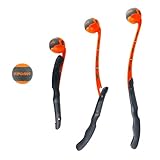 SKIPDAWG Ballschleuder Ball für Hunde Launcher Wurfgerät Hundespielzeug inkl. Tennisball I Faltmechanismus halbiert Länge auf 30 cm I passt in Rucksack oder Tasche