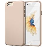 JETech Silikon Hülle für iPhone 6s Plus/6 Plus 5,5 Zoll Ganzkörper Handyhülle mit Seidig Weichem Touch, Stoßfeste Abdeckung mit Mikrofaserfutter (Gold)